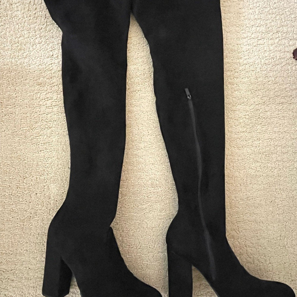 Vintage Barney’s ultra-suede mid-thigh adjustable to knee boots